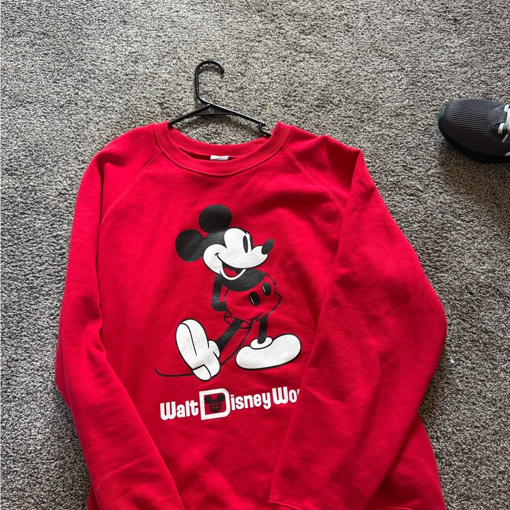 Disney Mickey Mouse red pullover sweatshirt
